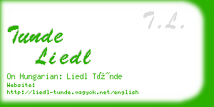 tunde liedl business card